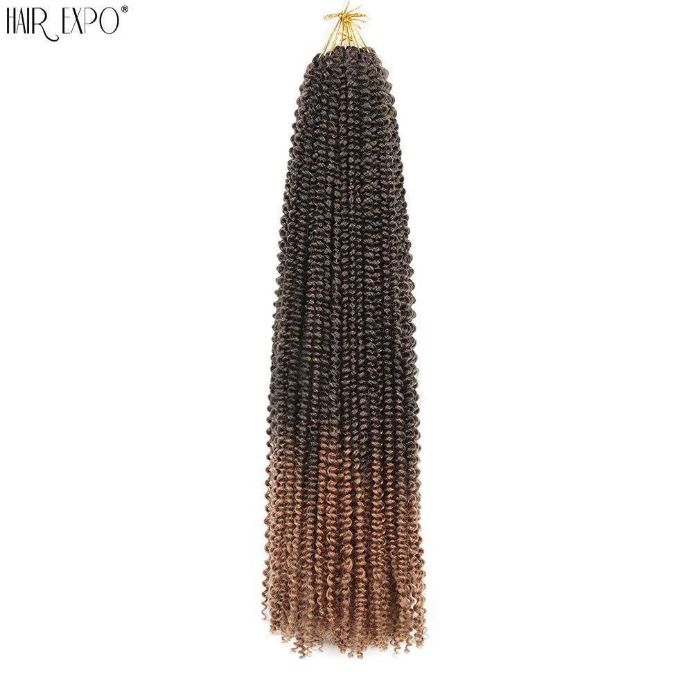 Pre Looped Ombre Passion Twist Crochet Hair Water Wave Synthetic