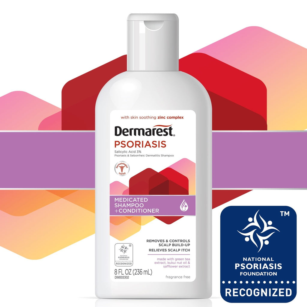 Medicated Psoriasis Shampoo & Conditioner Set with Salicylic Acid - 3 Pack, 8 Fl Oz