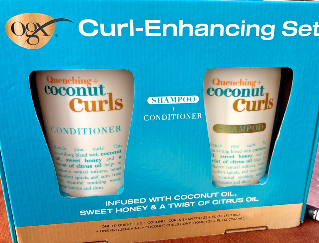 OGX Coconut Curls Shampoo & Conditioner Set - Hydrating 25.4 Fl Oz Pack of 2
