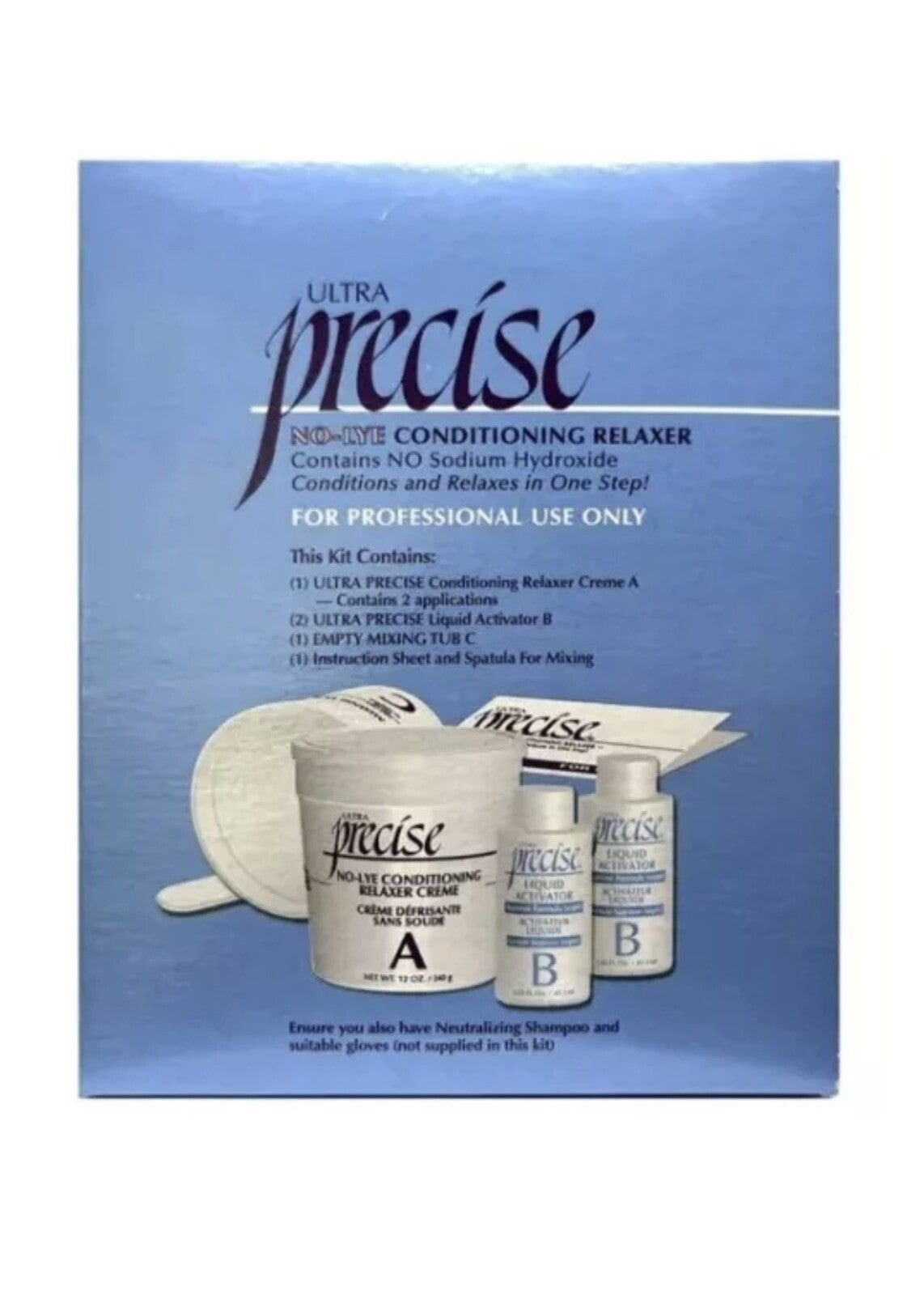 Ultra Precise No-Lye Hair Relaxer Kit Twin-Pack for Coarse Resistant Hair