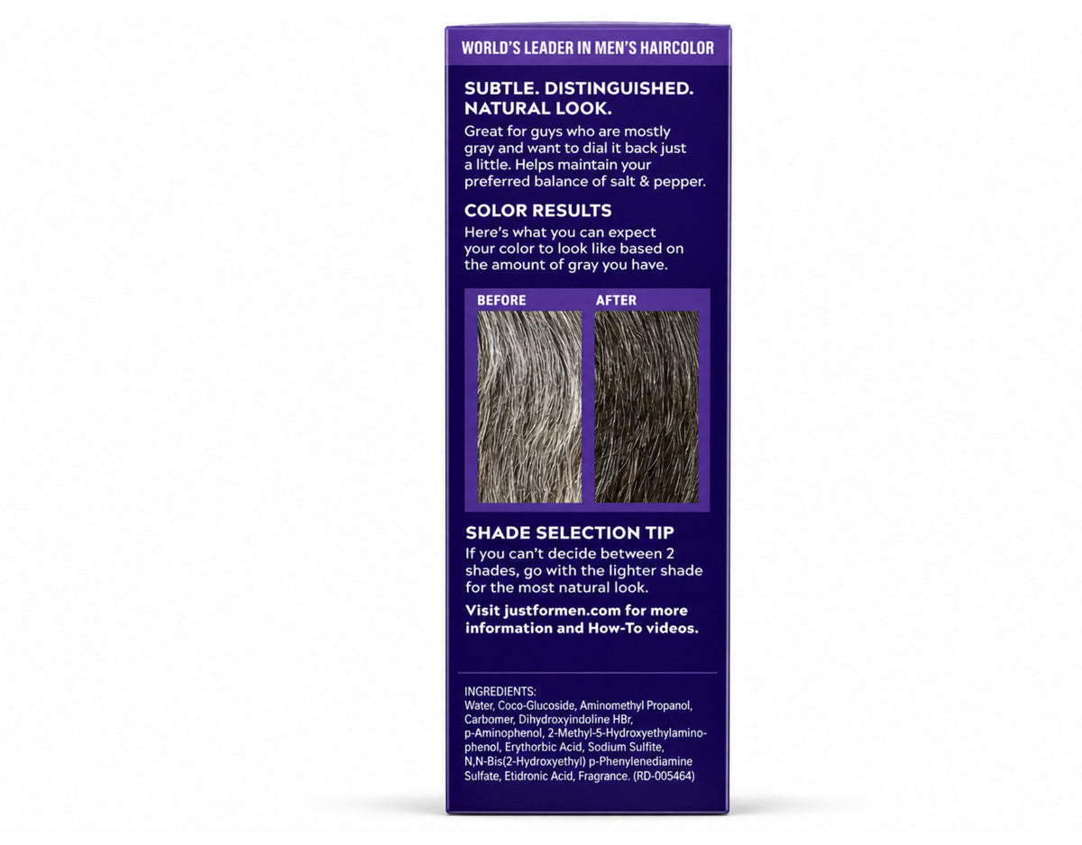 Men's Beard & Mustache Hair Dye Light Medium Brown 5 Pack - Natural Gray Coverage