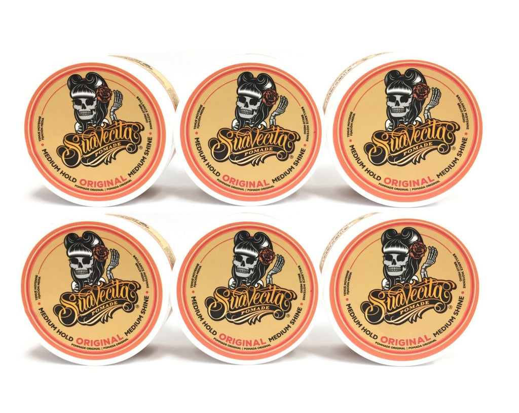 Suavecita Pomade Original Medium Hold Hair Styling Product - 6 Pack, 2.3 oz