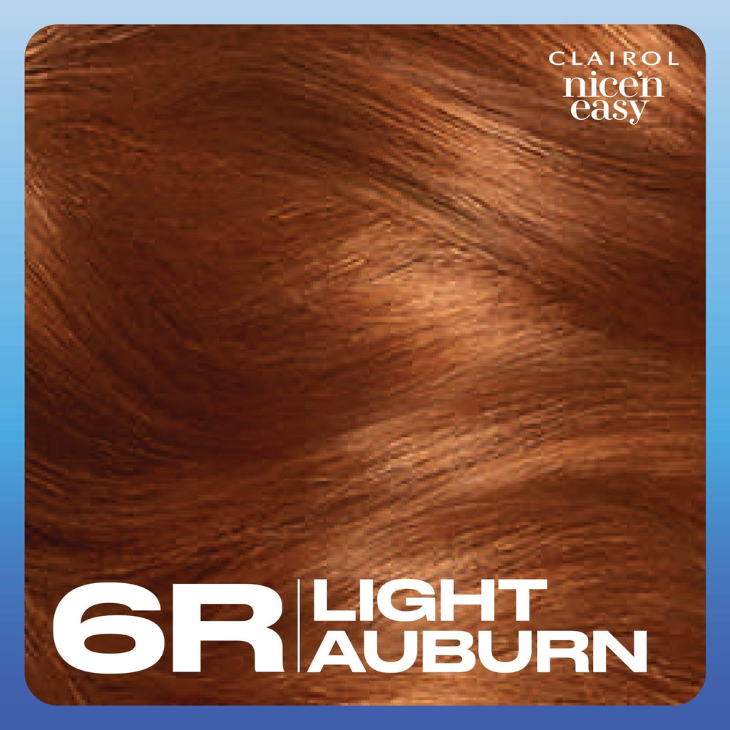 Permanent Hair Dye Kit 6R Light Auburn Natural Look - Pack of 3