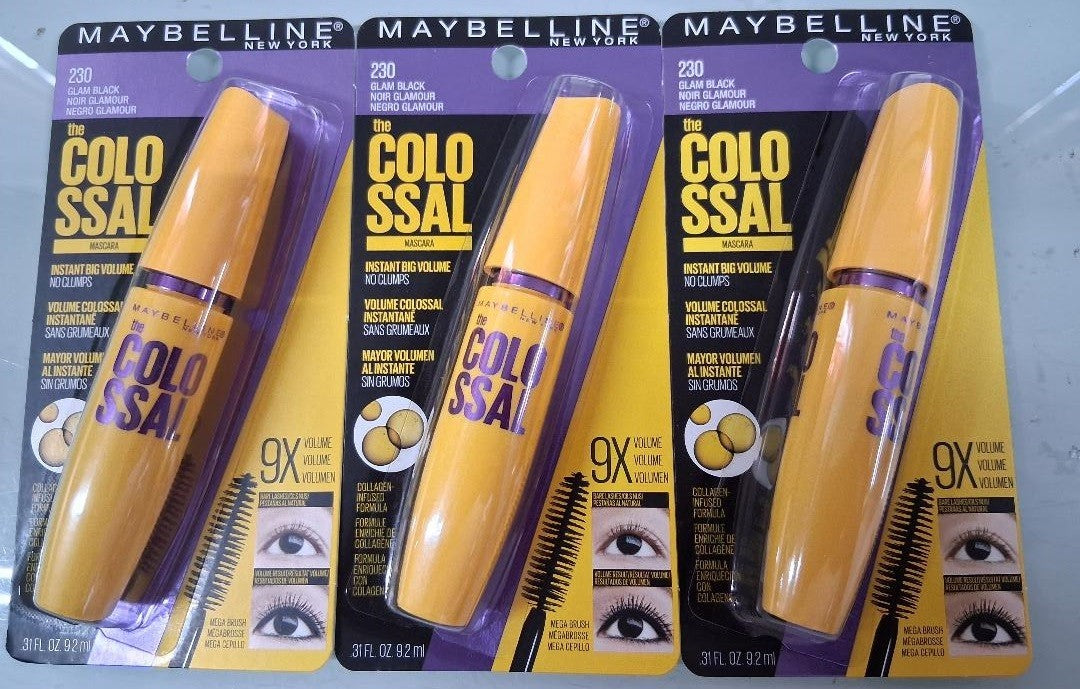 Maybelline Colossal Volum Express Mascara 230 Glam Black 3 Pack - New