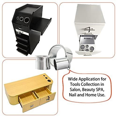 Stainless Steel Hair Tool Organizer Canister Set for Curling Iron & Dryer