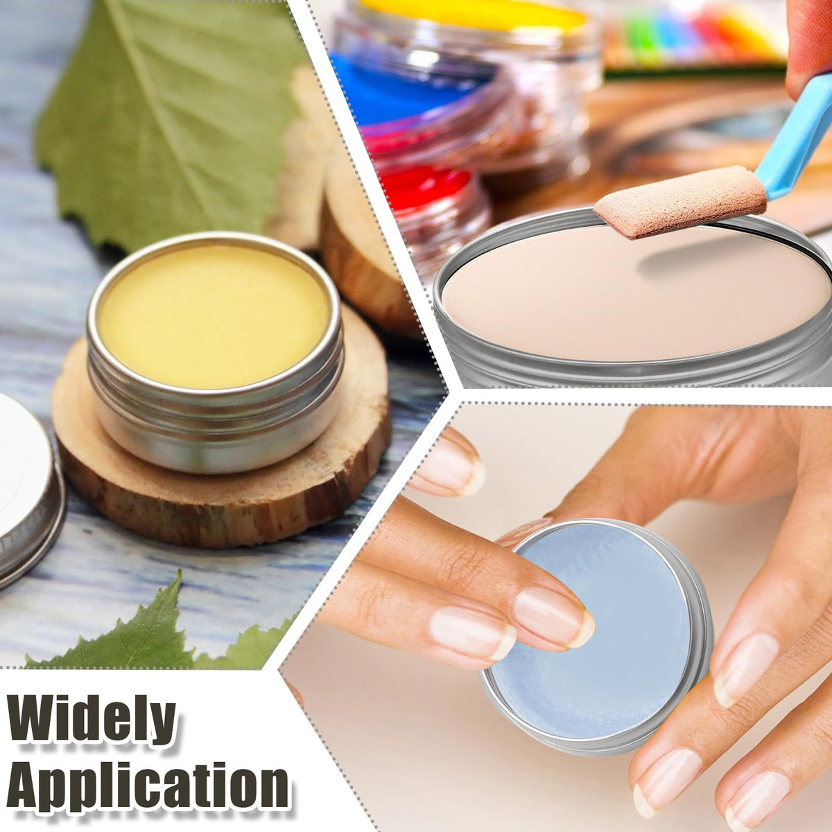 12-Pack 2oz Refillable Aluminum Lip Balm & Cosmetic Tin Containers