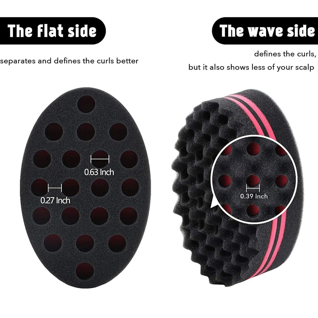 2 Black Curl Definition Sponges for Afro Hair - Texturizing & Styling