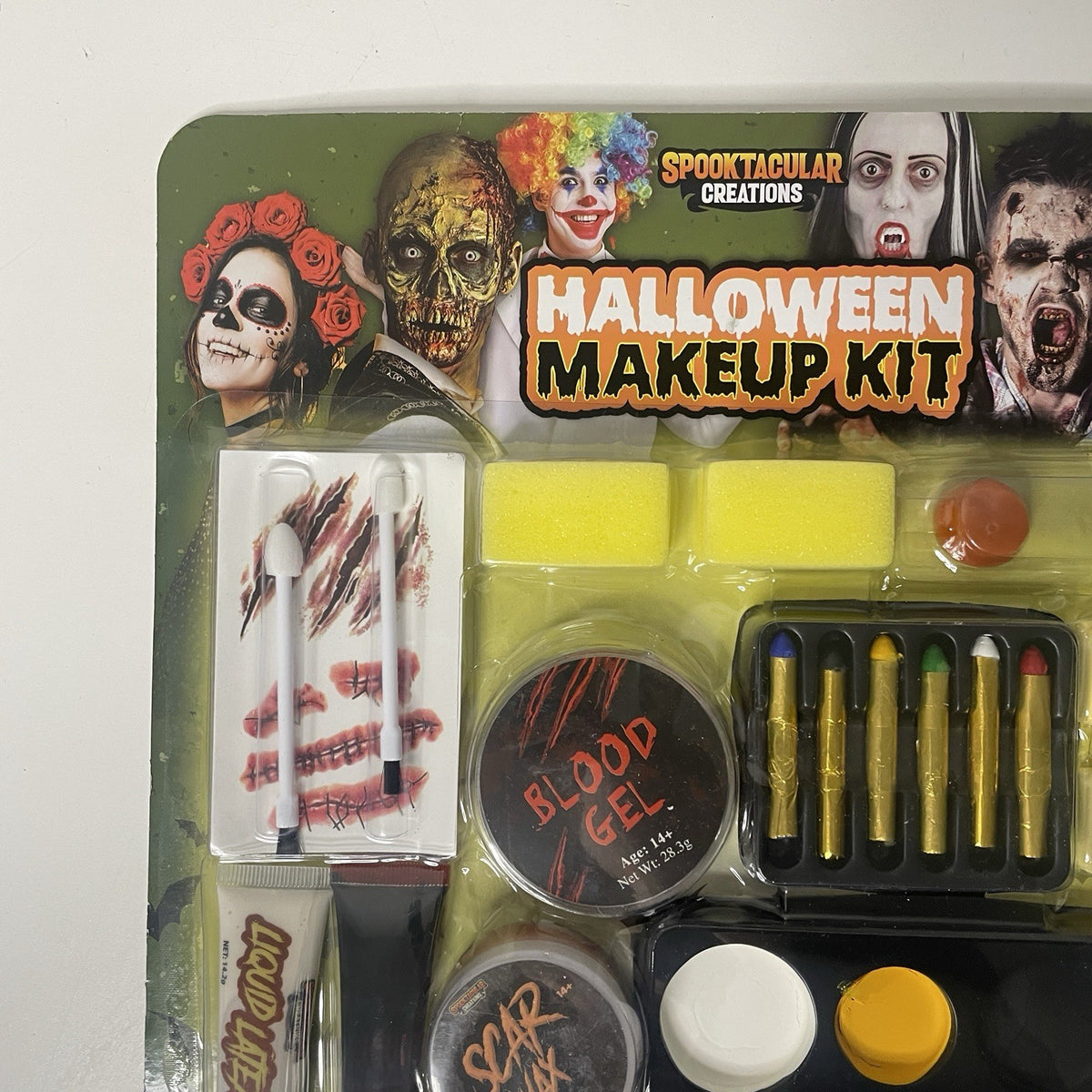 Halloween Family Makeup Kit with 12 Color Special Effect Face & Body Paints - 25 Pieces