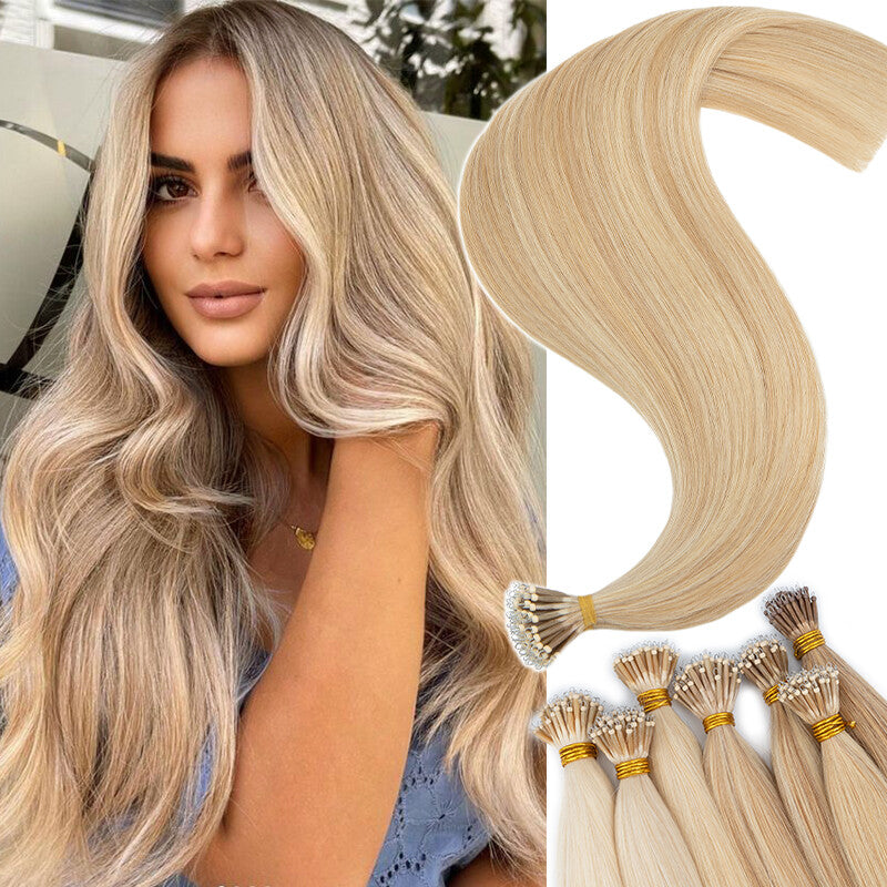 Nano Ring Hair Extensions Micro Loop Link Beads Remy Human Hair Thick 16-24 Inch
