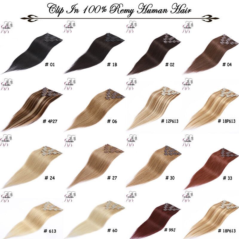 Remy Human Hair Clip-In Extensions Full Head - Thick & Natural Look