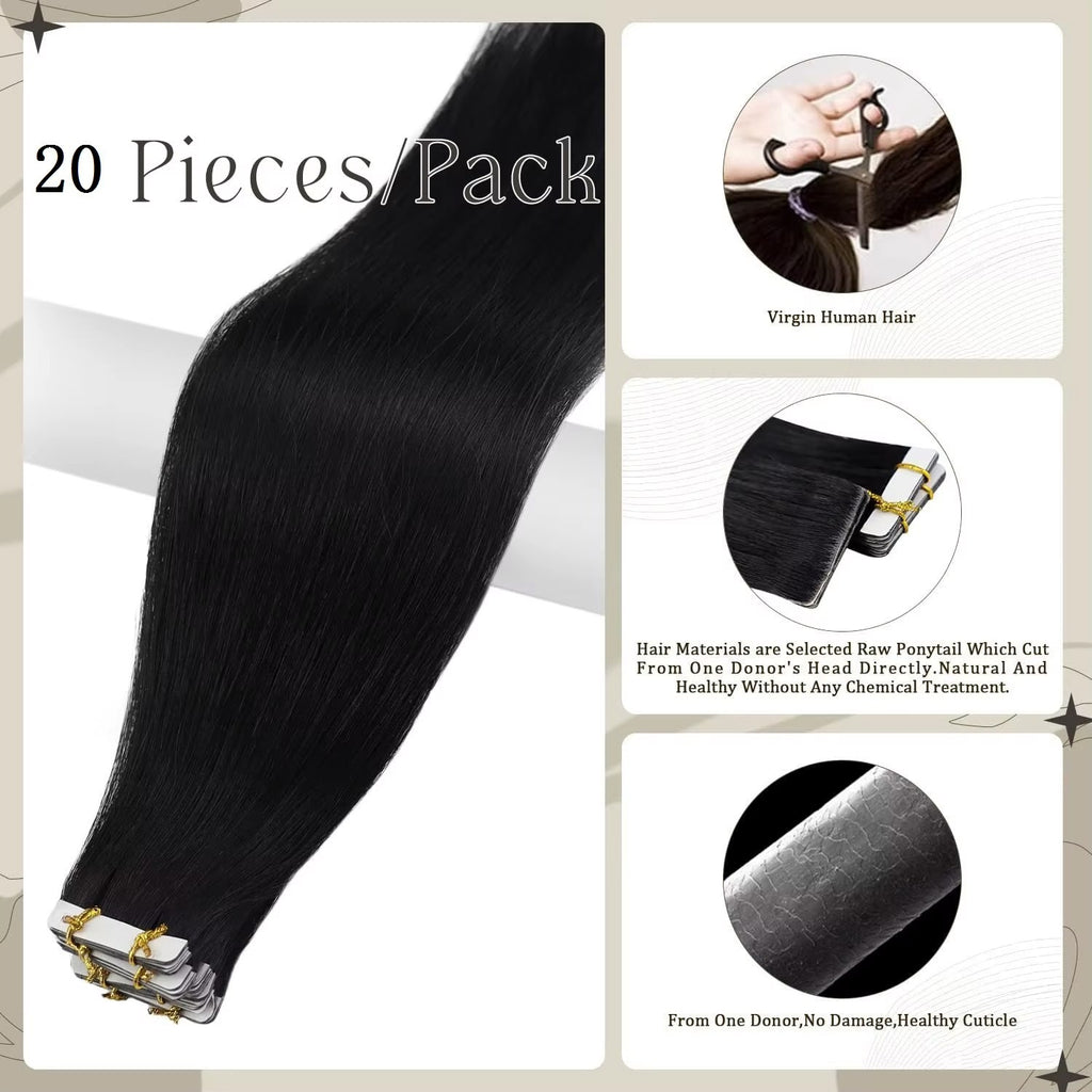 High-Quality Tape-In Hair Extensions | Human Hair, Seamless & Easy to Install