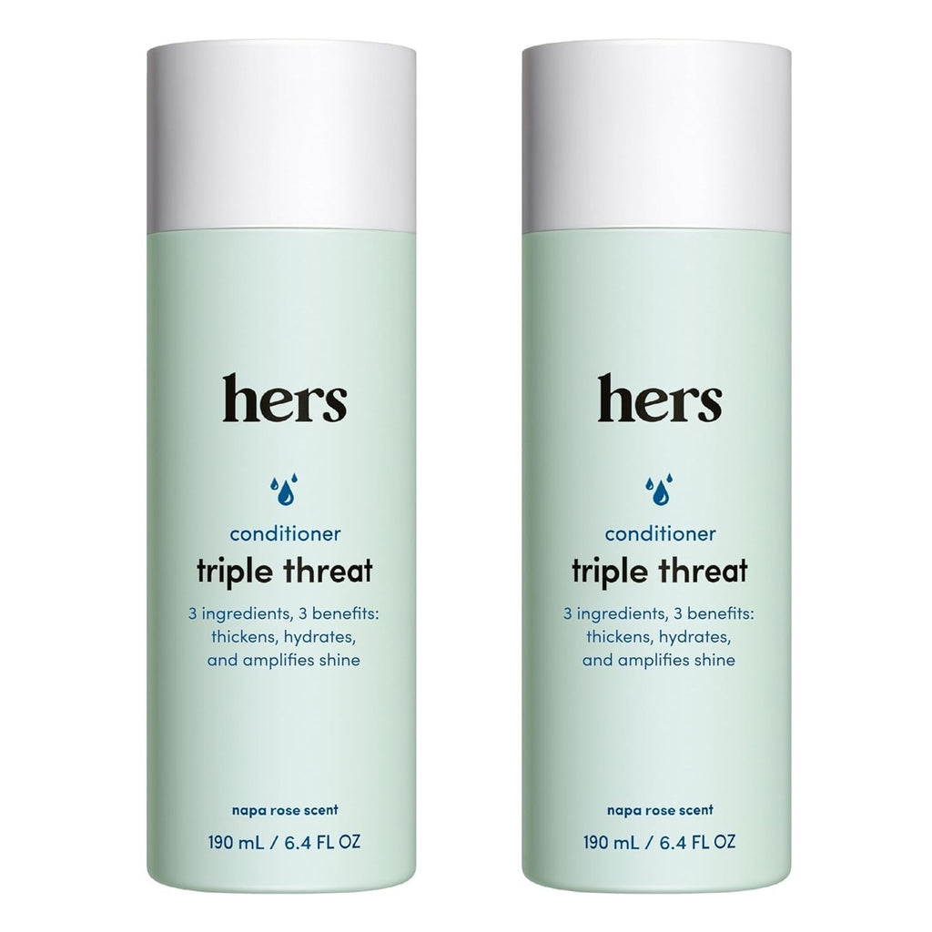 HERS Triple Threat Conditioner Set - Color-Safe & Sulfate-Free Napa Rose 2 Pack 6.4oz