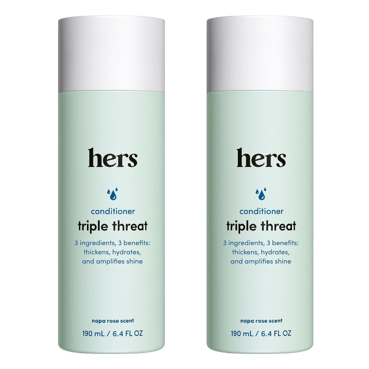 HERS Triple Threat Conditioner Set - Color-Safe & Sulfate-Free Napa Rose 2 Pack 6.4oz