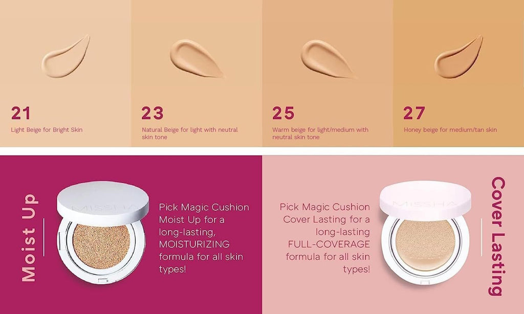 Missha Magic Cushion Foundation SPF50 with Flawless Coverage & Dewy Finish
