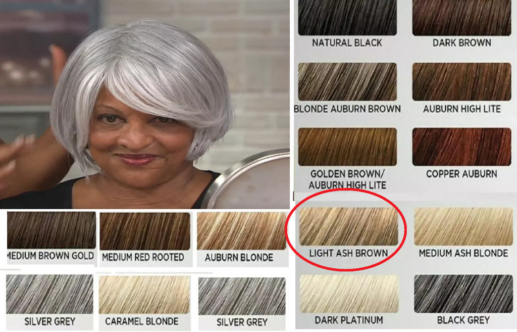 Short Layered Bob Wig - Light Ash Brown Synthetic Hair, Heat-Friendly