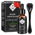 Premium Beard Growth Kit with Biotin Oil and Professional Massager