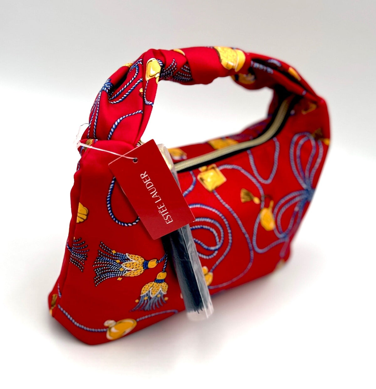 2 Red Tassel Printed Makeup Bags Handbag Organizer