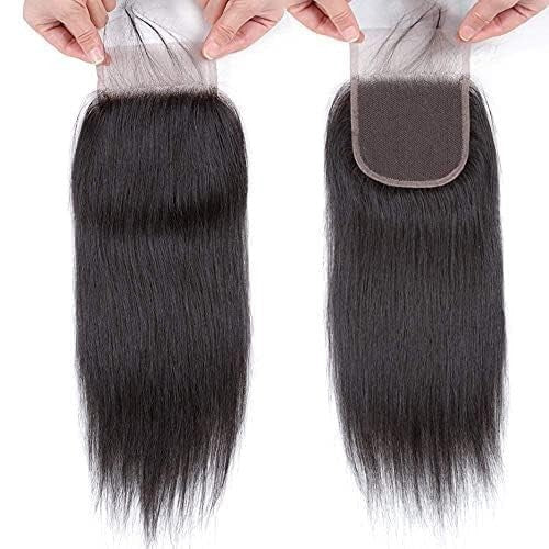 Brazilian Virgin Hair Lace Closure 5x5 HD Transparent Swiss Lace 16 Inch - Natural Straight Style