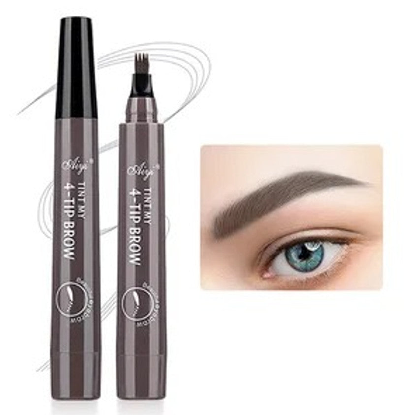 Waterproof Long-Lasting Four-Pronged Eyebrow Pencil for Natural Makeup