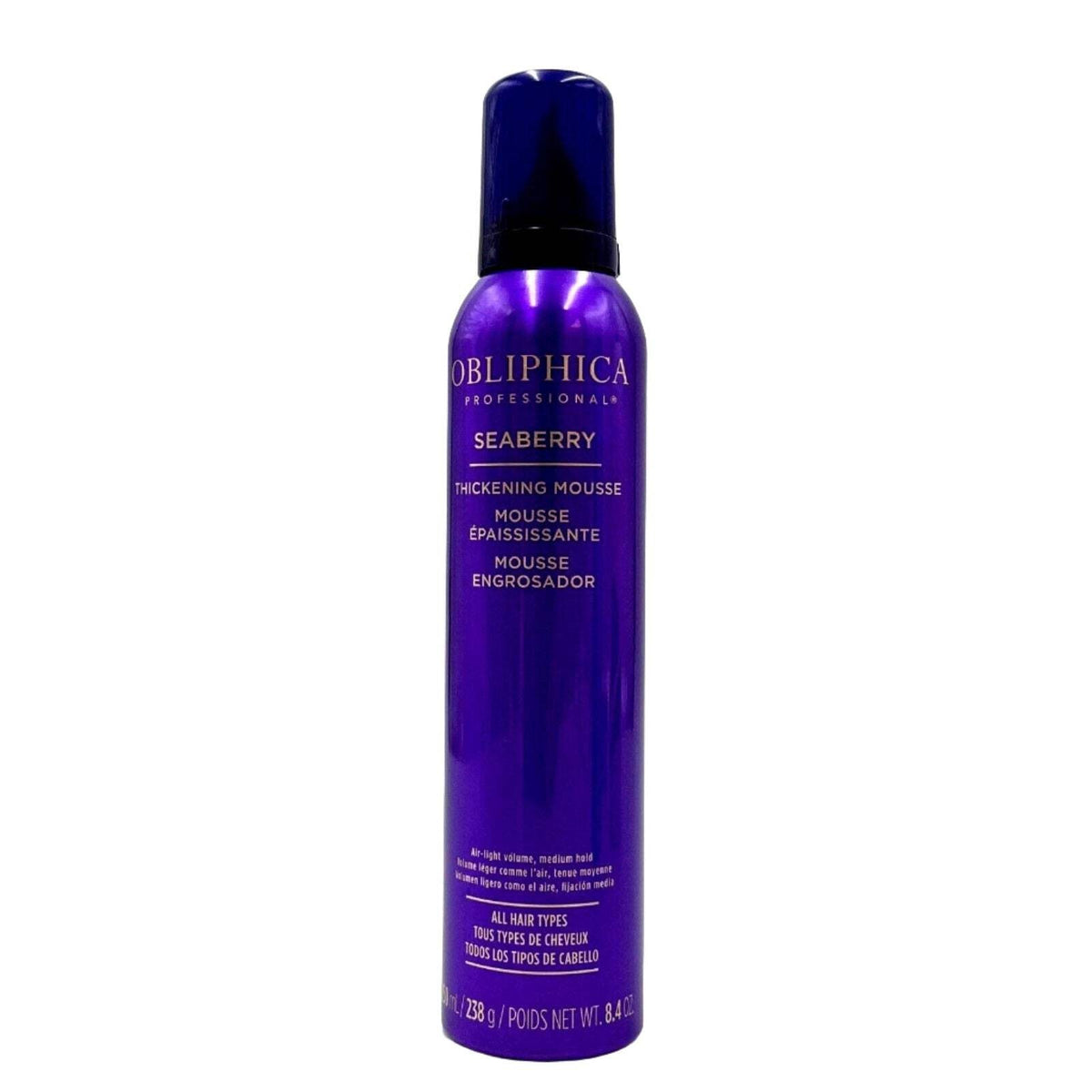 Obliphica Seaberry Thickening Hair Mousse for All Hair Types 8.4 oz