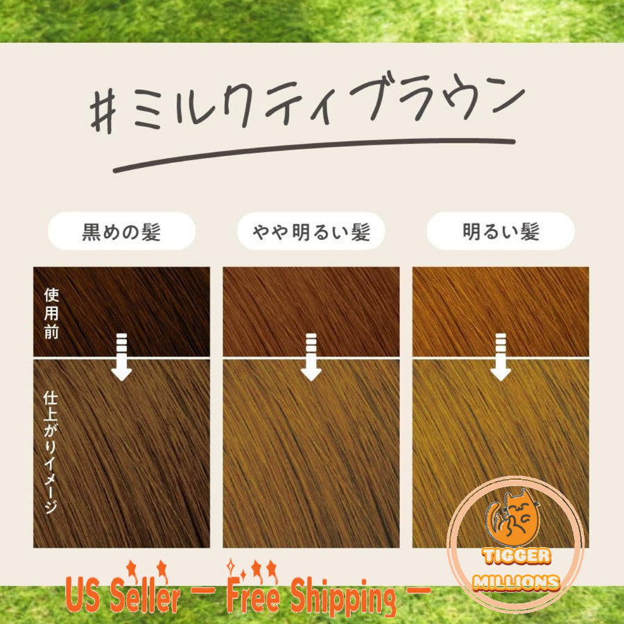 Hair Color Kit Milk Tea Brown Foam Hair Dye with Moisturizing Royal Jelly