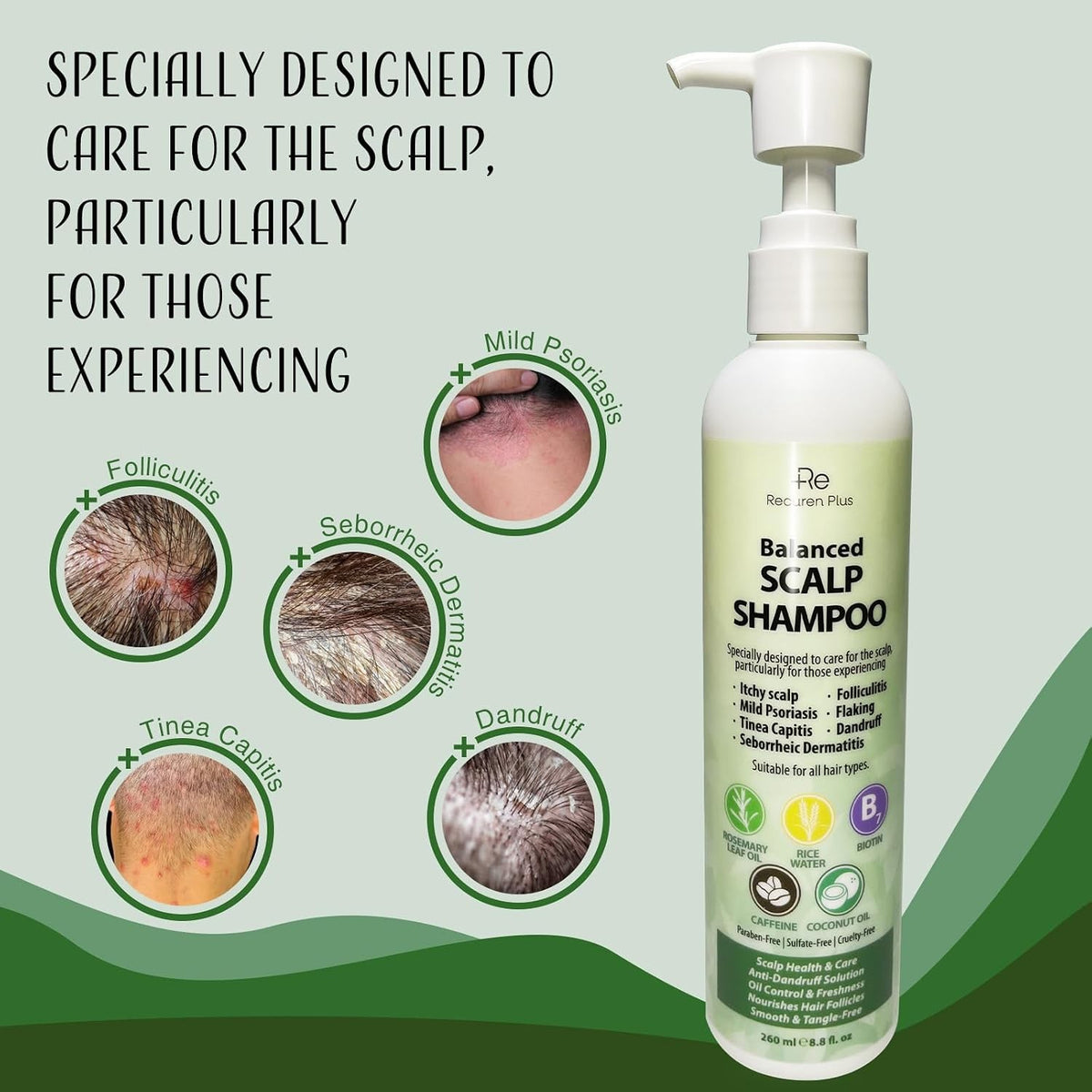 Antifungal Shampoo for Dandruff & Folliculitis 8.8 fl oz – Salicylic Acid Formula