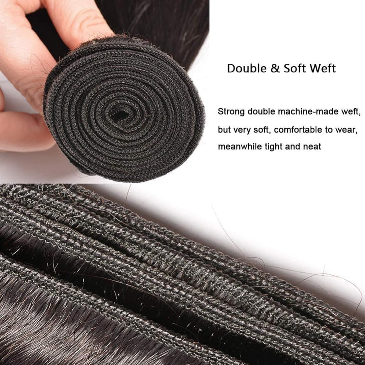 Brazilian Straight Human Hair Extensions 30 Inch - Unprocessed 12A Virgin Hair