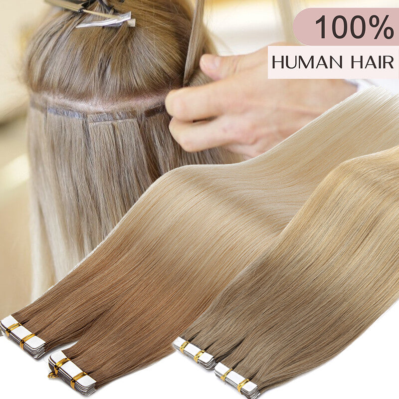 Remy Human Hair Extensions Tape-In Traceless Skin Weft 40PCS Multiple Lengths & Colors