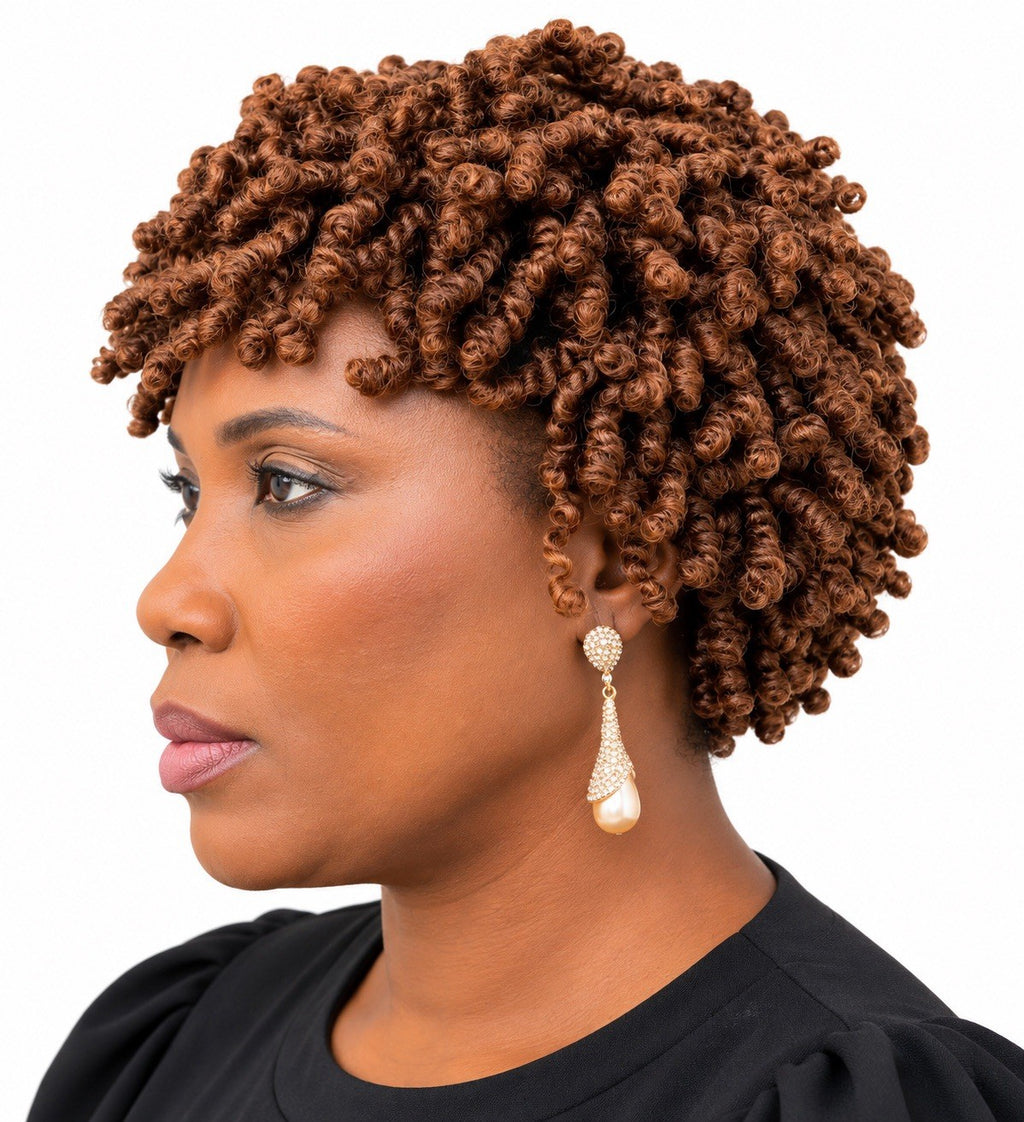 Short Spring Twist Braided Wig for Black Women - Natural Look, Protective Style