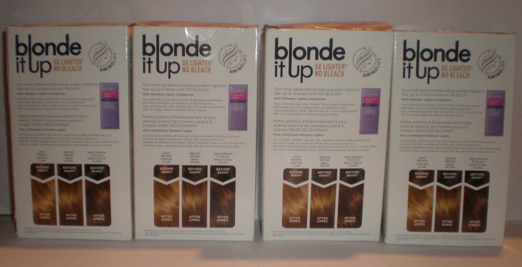 Clairol Blonde It Up Permanent Hair Color Kit - Platinum No Bleach, 4 Boxes