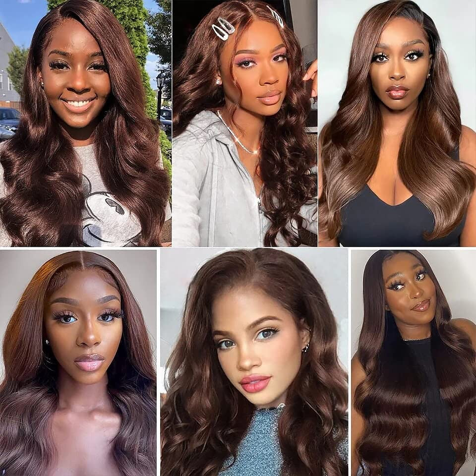 26 Inch Chocolate Brown Body Wave Peruvian Virgin Hair Bundles