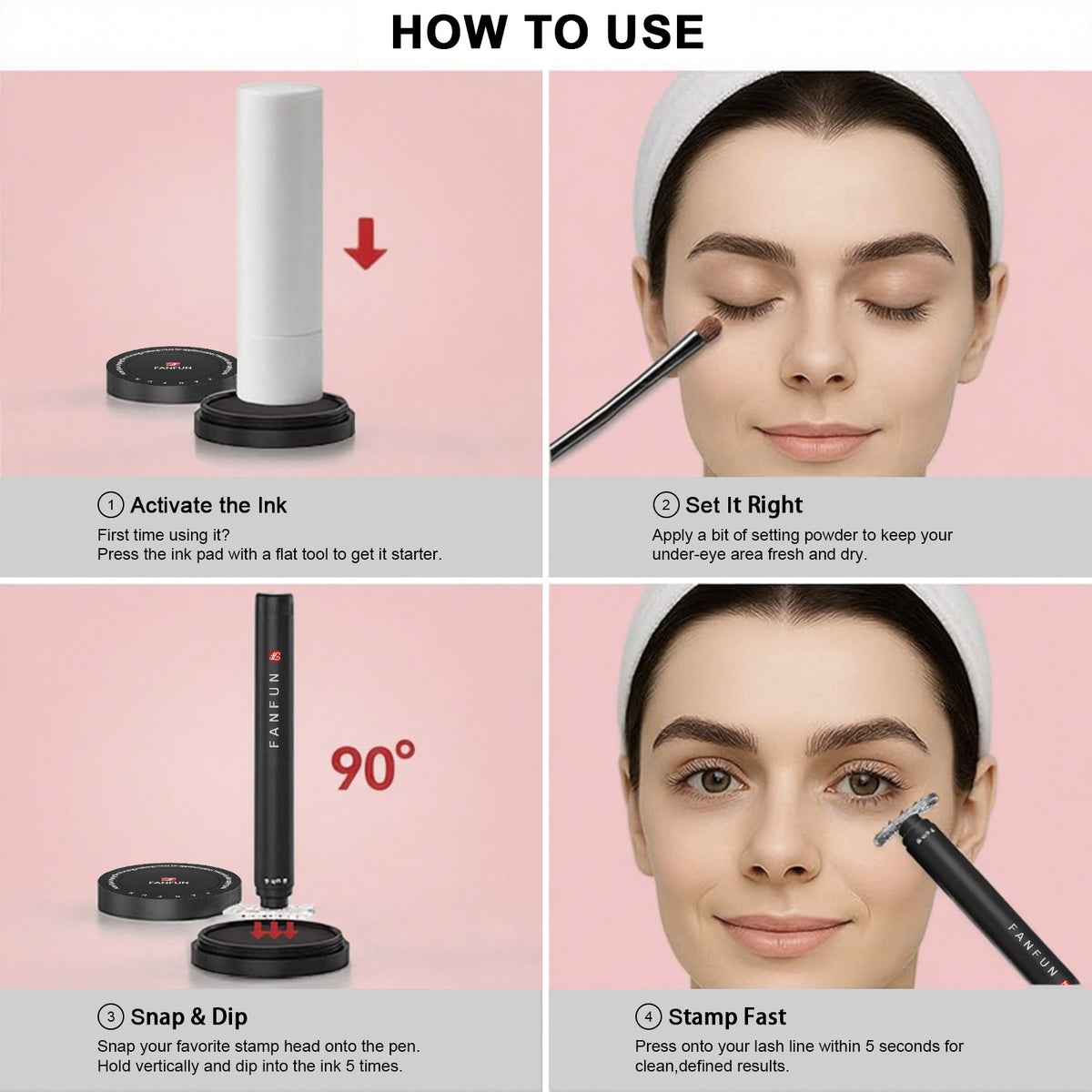Lower Eyelash Stamp Tool for Natural Lash Enhancement - Beginner Friendly