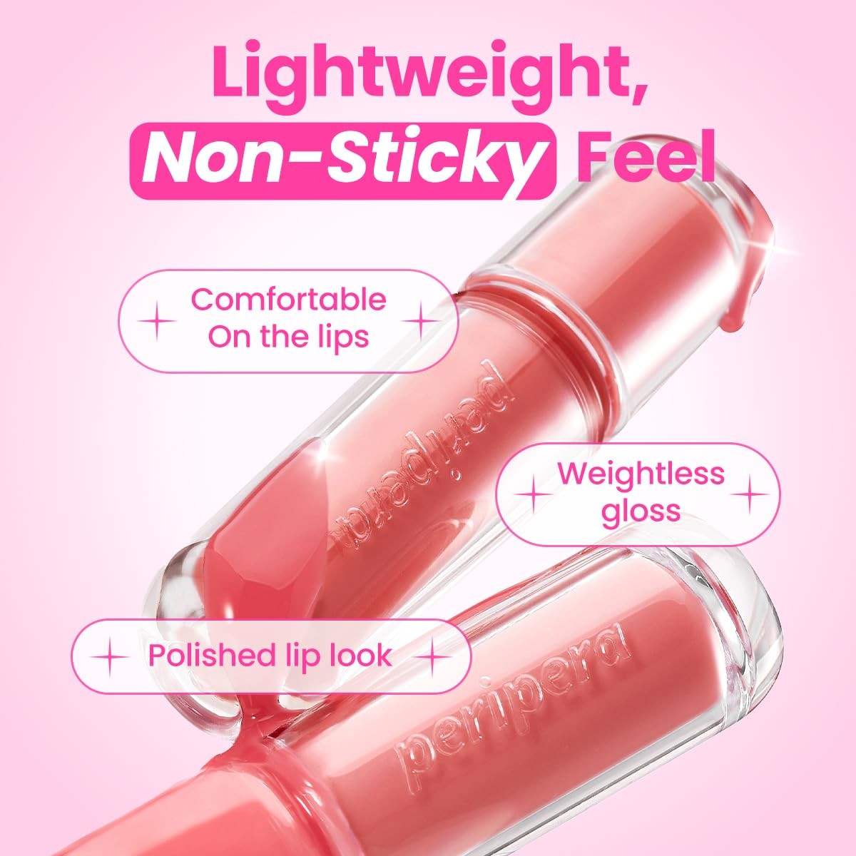 Peripera Mood Glowy Tint Lip Tint - Watery Glow, Buildable Color, Long-Lasting