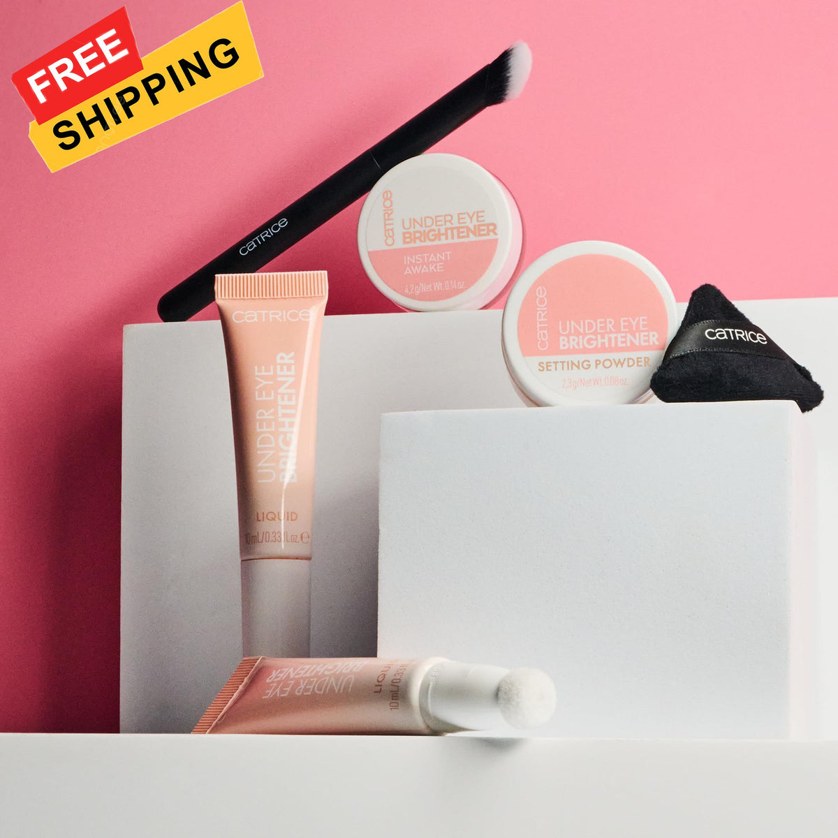 Under Eye Concealer Brush - Angled Makeup Tool for Precise Blending