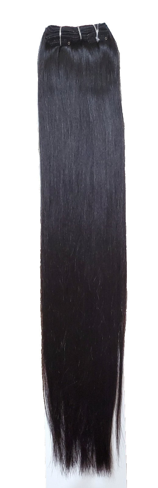 Clip-in Hair Extensions 22 Inch Natural Black 7-Piece Human Hair Set
