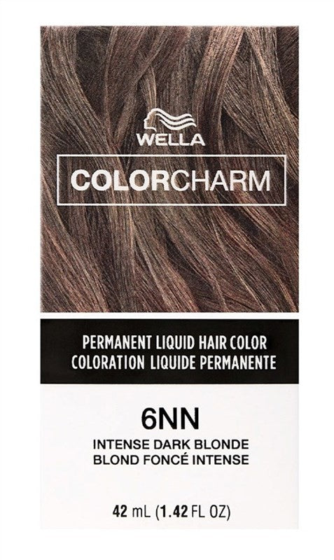 (3 Pack) Wella Color Charm Liquid 6Nn Intense Dark Blonde Hair Dye - Fade Resistant & Gray Coverage