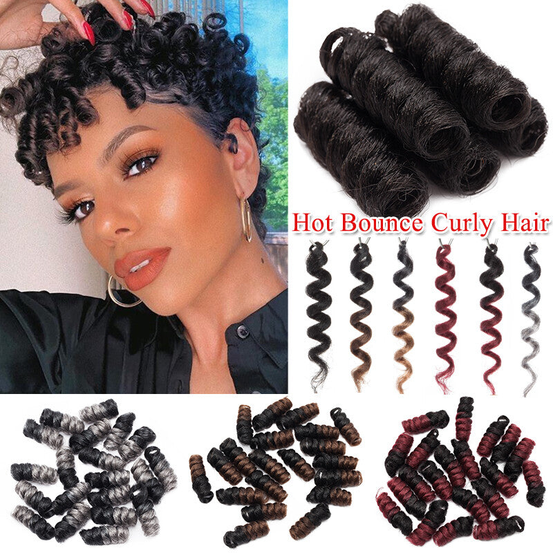 Natural Short Jamaican Bounce Crochet Hair Extensions Spring Braid