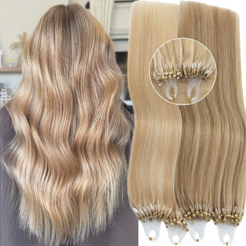 Micro Ring Human Hair Extensions - Remy Straight Microlink Beads, Multiple Lengths & Colors