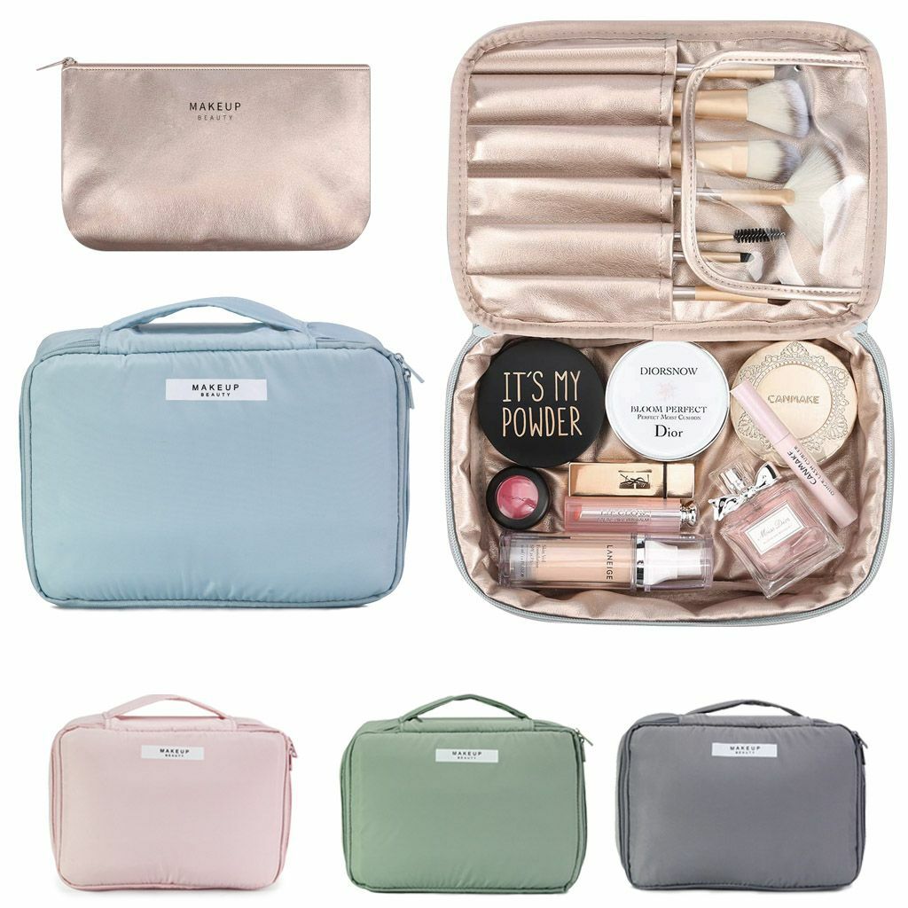 Travel Cosmetic Bag Makeup Organizer with Hanging Pouch Waterproof Portable
