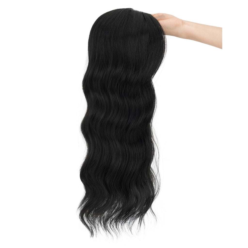Women Clip-In Hairpiece Human Hair Toupee for Natural Look - 6.5x6.5in