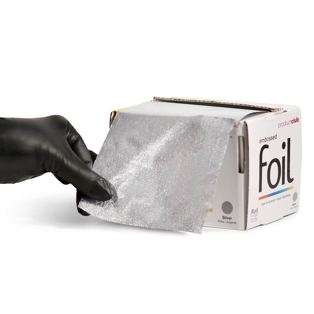 Embossed Silver Foil Roll for Hair Coloring and Highlighting - 5" x 250'