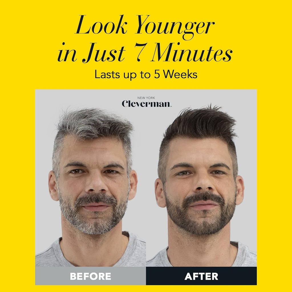 Vegan Hair & Beard Dye for Men - Ammonia-Free Black, Salon Quality