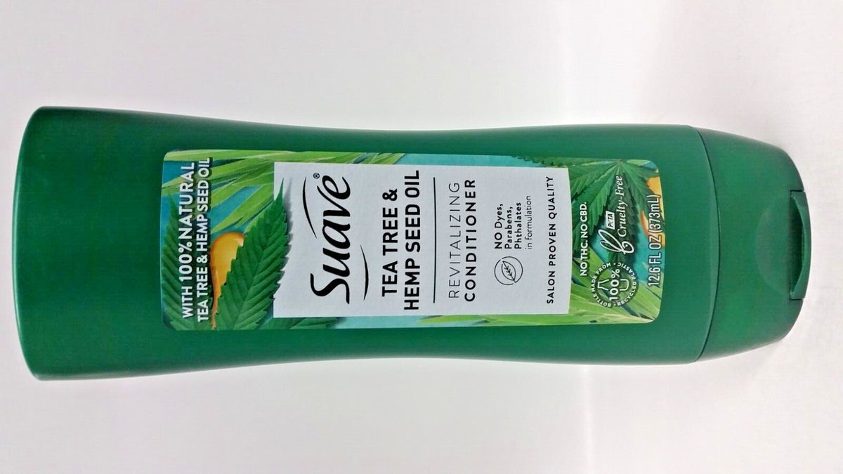 Lot of 5 Suave Tea Tree & Hemp Seed Oil Revitalizing Conditioners - 12.6 oz Each