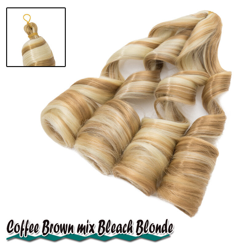 French Curl Braids Hair Extensions Pre-Stretched Synthetic 24 Inch