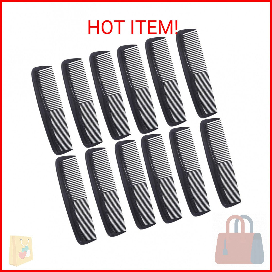 12 Pieces Hair Combs Set for Hairdressing & Mustache Styling - Pocket & Mustache Comb Kit