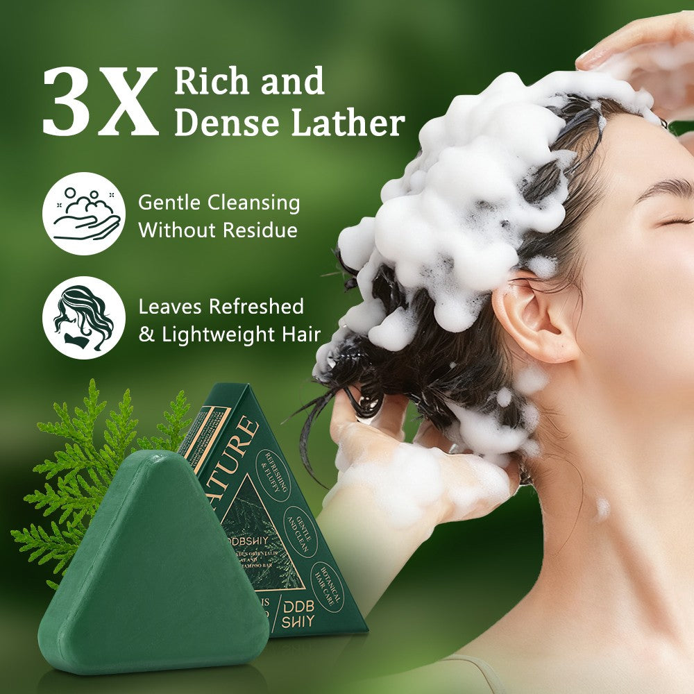 Natural Hair Growth Shampoo Bar with Usman Grass & Extracts - Thinning Hair & Oily Scalp
