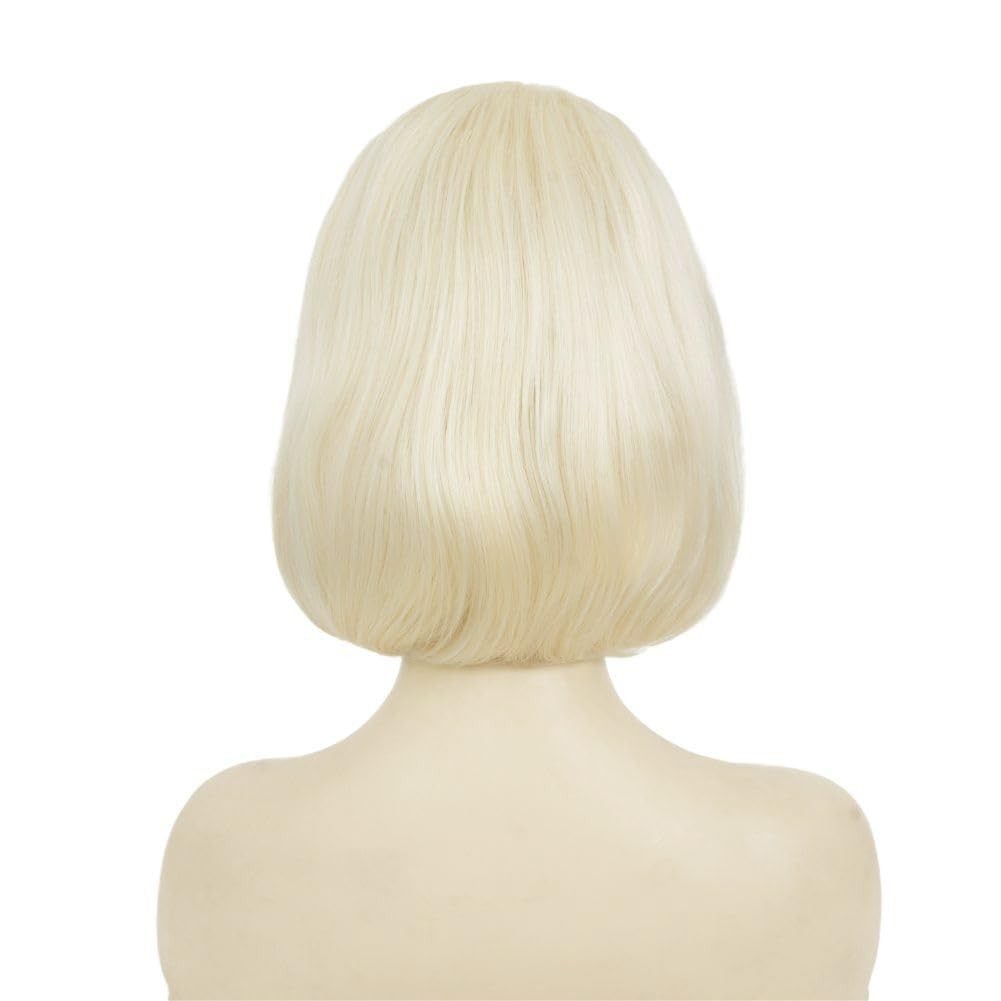 Blonde Beehive Wig for Women Short Curly Retro 50s 60s Costume Hair