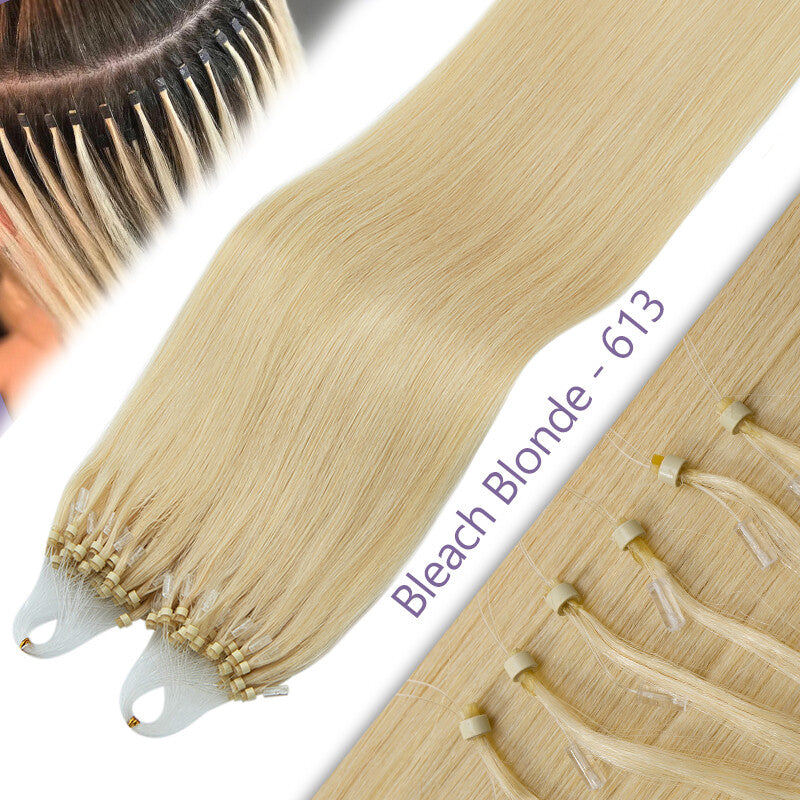 Remy Human Hair Extensions Micro Loop Beads Thick 1G/S Multiple Variants