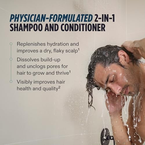 Men's 2-in-1 Shampoo & Conditioner for Thinning Hair - 8.1 Fl Oz
