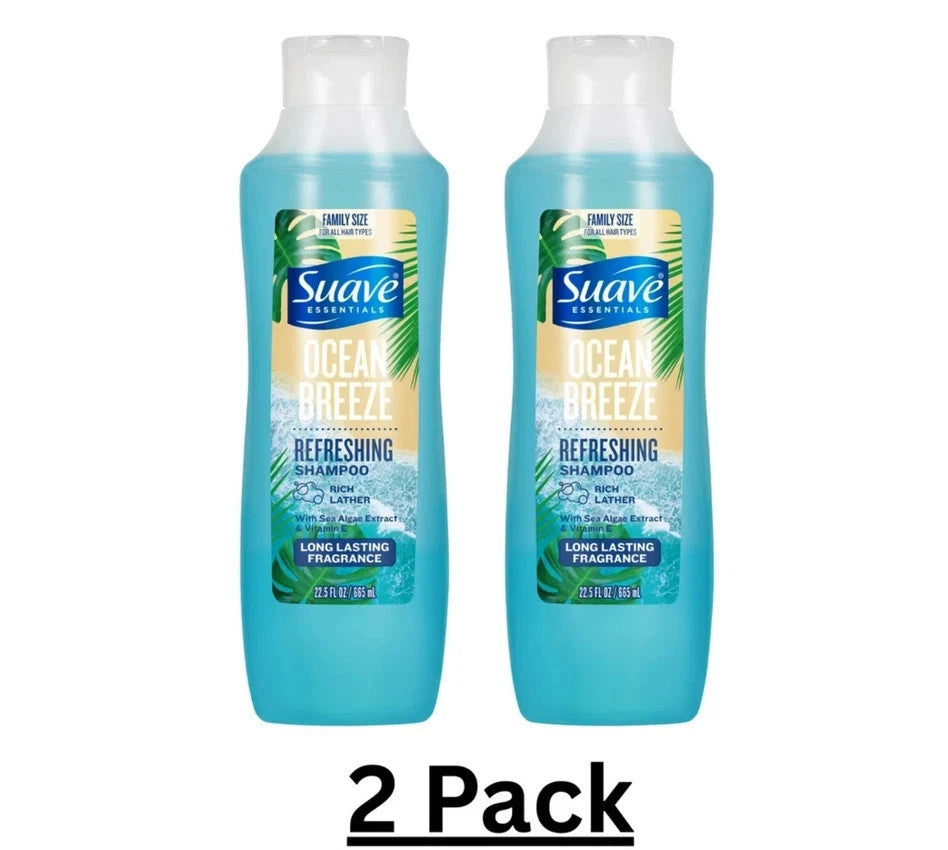 (2 Pack) Suave Daily Shampoo 22.5 fl oz - Various Fragrances & Nourishing Ingredients